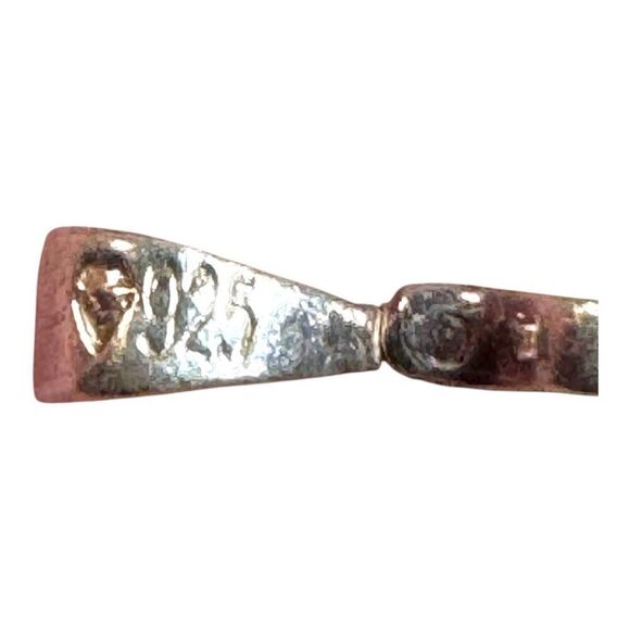 Sterling Silver Chinese Happiness Symbol Light Green Jade Pendant 925 Vintage - Picture 3 of 6